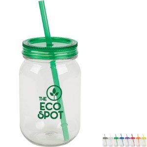 Bootlegger rPET Mason Jar Tumbler w/ Straw, 27oz. - LG1668
