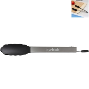 Blaze Stainless & Silicone Tongs, 9" - BO3269