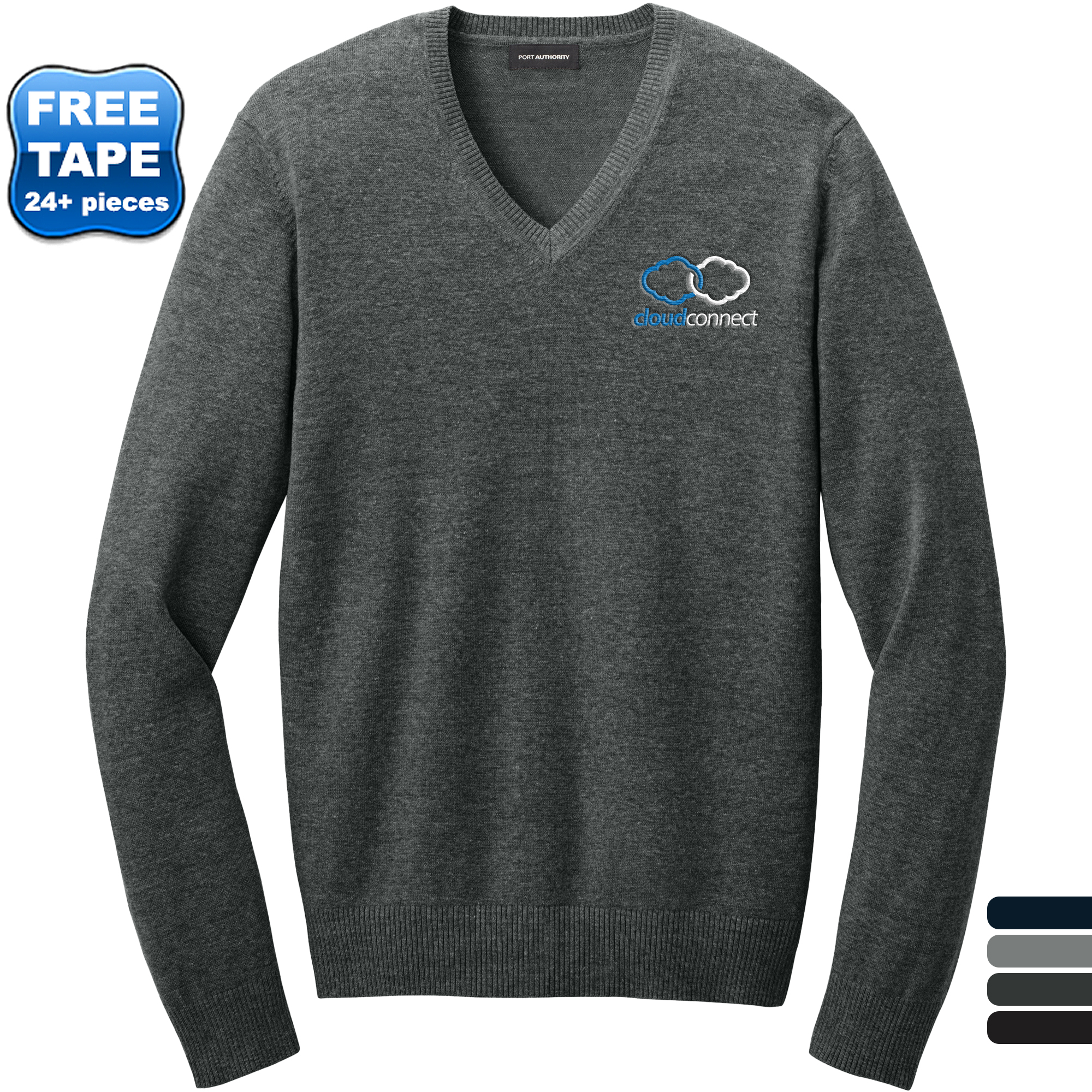 Product Photo 1 Port Authority® Easy Care Tri-Blend V-Neck Men's Sweater