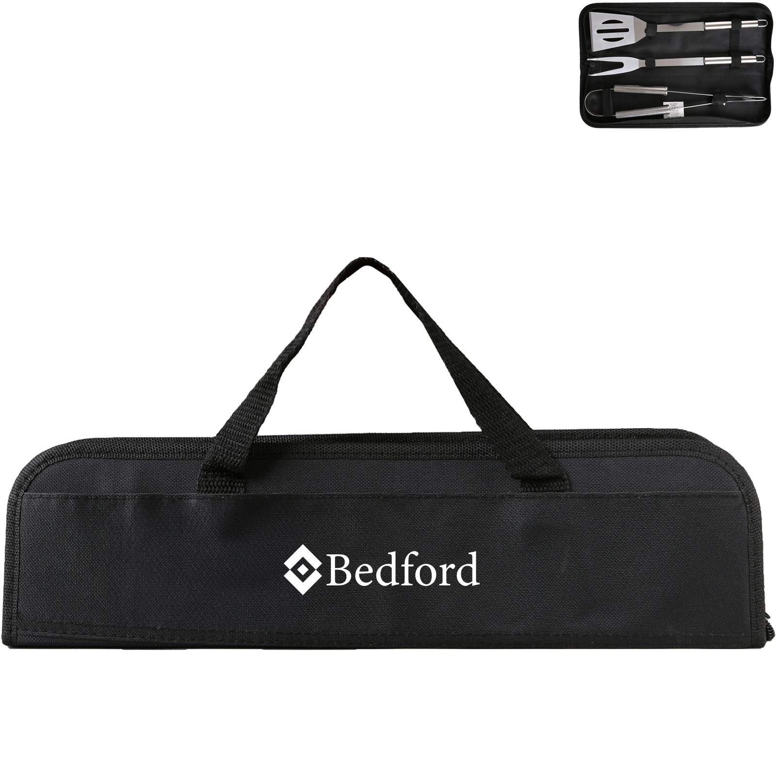 Product Photo 1 Grill Easy 3 Piece Stainless BBQ Utensil Set With RPET Case