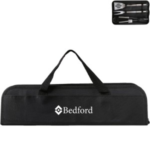 Grill Easy 3 Piece Stainless BBQ Utensil Set With RPET Case - BO3277