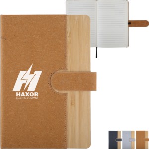 Bamboo Journal w/ Magnetic Closure & FSC® Paper, 8-1/8" x 5-1/2" - EV1099