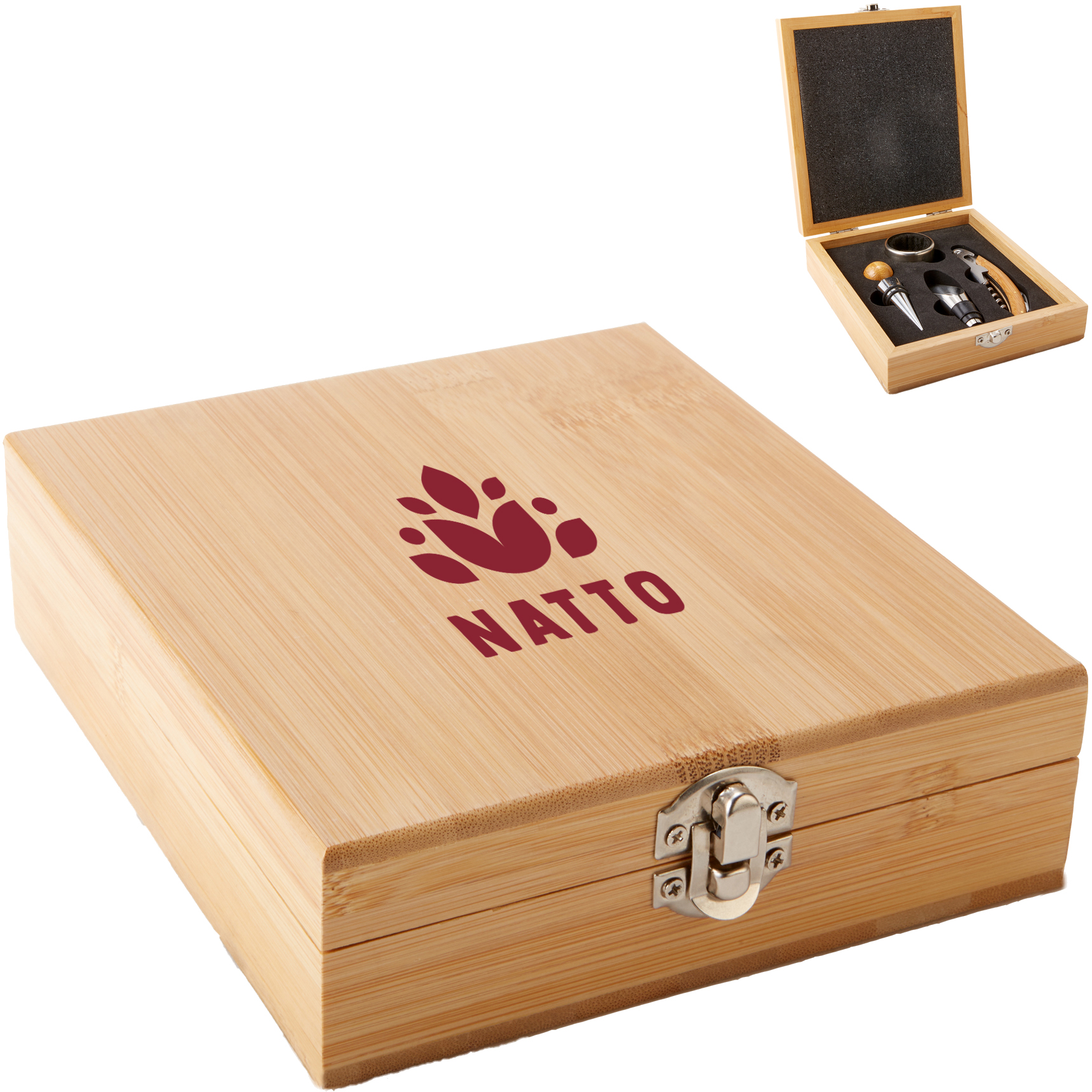 Product Photo 1 Four-Piece Bamboo Wine Tool Set