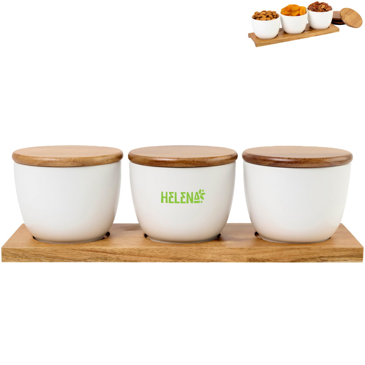 Product Photo 1 La Cuisine Acacia Wood Appetizer Trio Tray