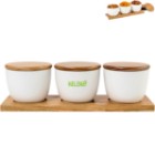 Photo 2 La Cuisine Acacia Wood Appetizer Trio Tray