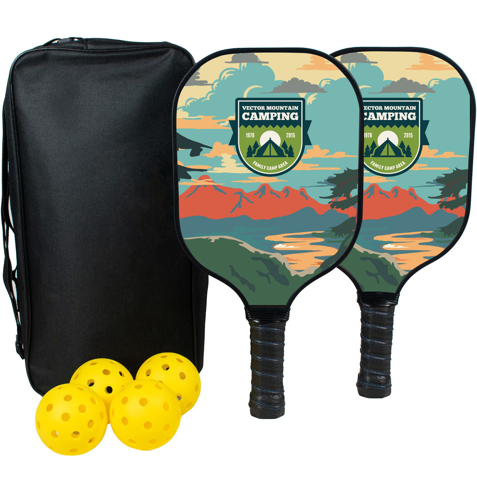 Product Photo 1 Fiberglass Pickleball Paddle Set Game