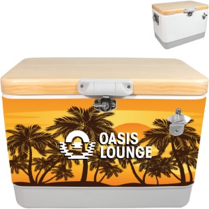 Wood Top 54QT 85 Can Cooler - AV1214