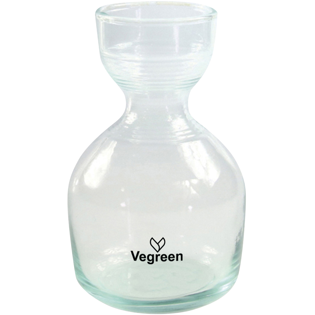 Product Photo 1 Be Home® Short Premium Recycled Ripple Glass Carafe, 24oz.