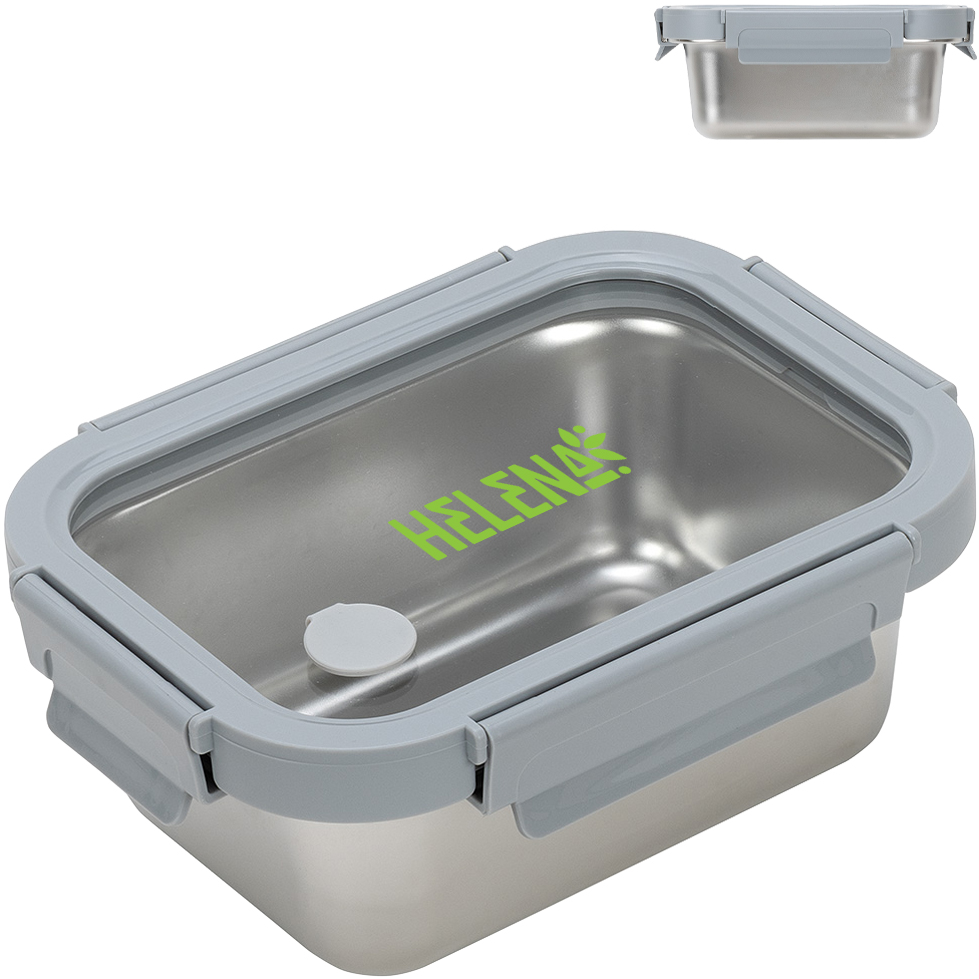 Product Photo 1 Heat 'N Eat Microwave Stainless Steel Lunch Box w/ Vented Glass Lid