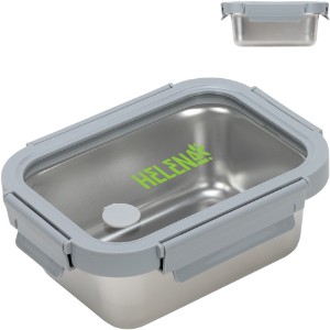 Heat 'N Eat Microwave Stainless Steel Lunch Box w/ Vented Glass Lid - AR1622