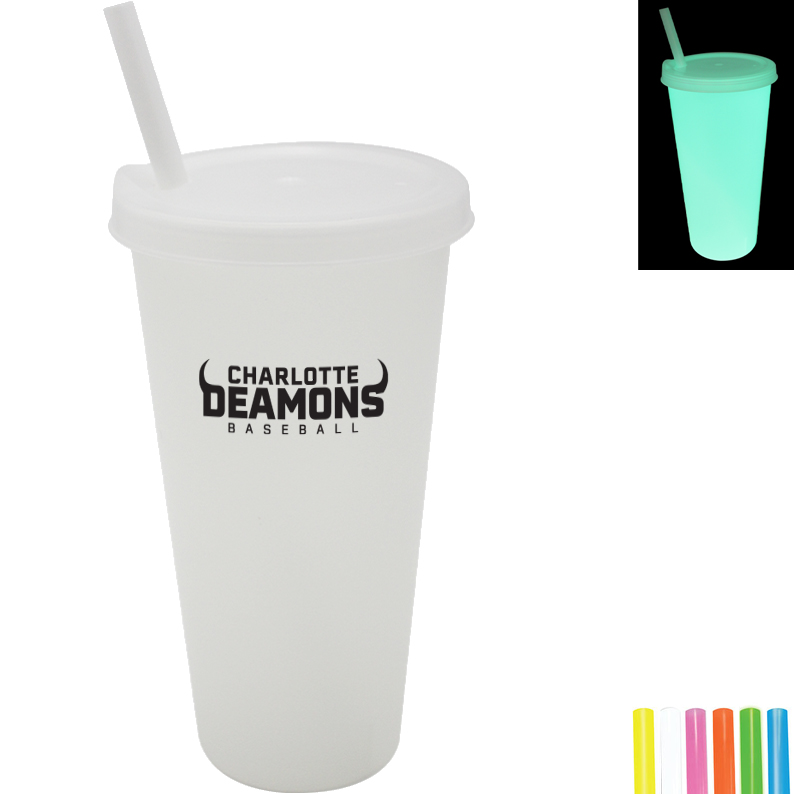 Product Photo 1 Nite Glow Tumbler w/ Lid & Straw, 26oz.