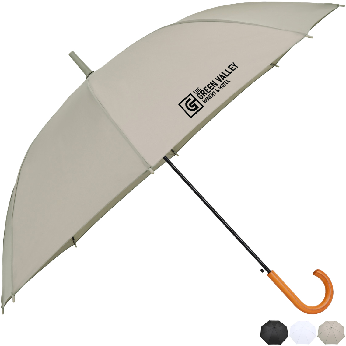 Product Photo 1 Elements Recycled Auto Open Hospitality Umbrella, 50" Arc