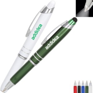 Torch 2 LED Light Stylus Metal Ballpoint Pen - CF1001