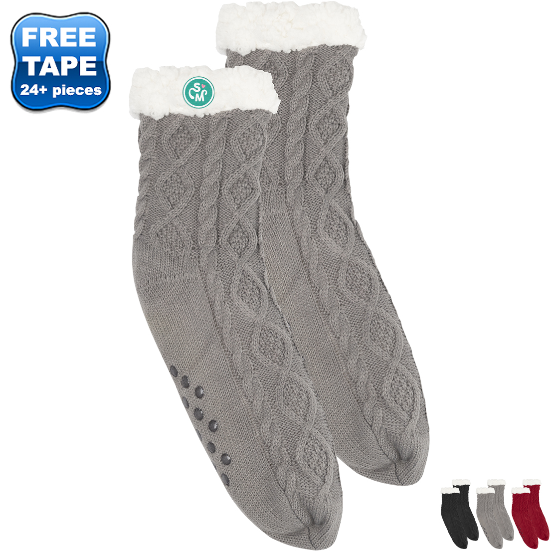 Product Photo 1 Cozy Cable Knit Slipper Socks