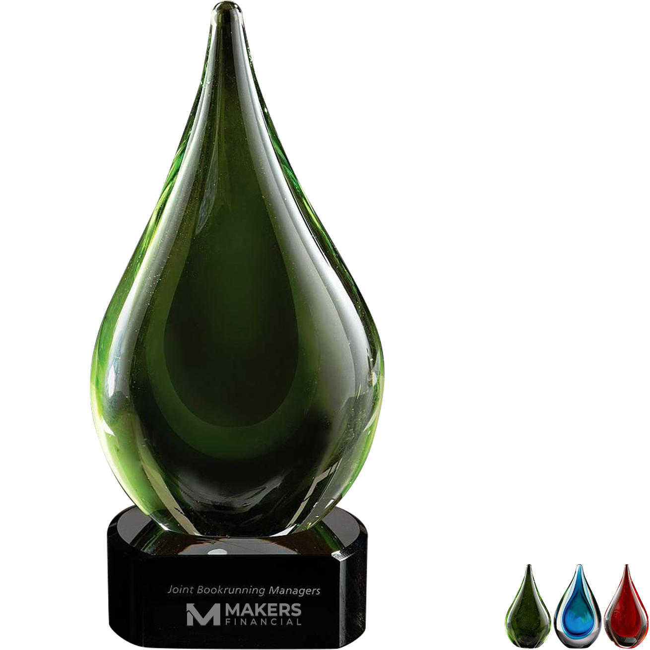 Product Photo 1 Fusion Art Glass Award w/ Black Base, 3.25" x 6.75"