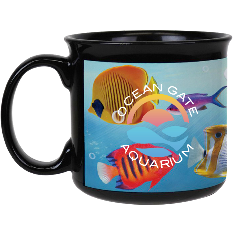 Product Photo 1 Campy Black Ceramic Mug, 15oz.