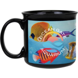 Campy Black Ceramic Mug, 15oz. - XP1408