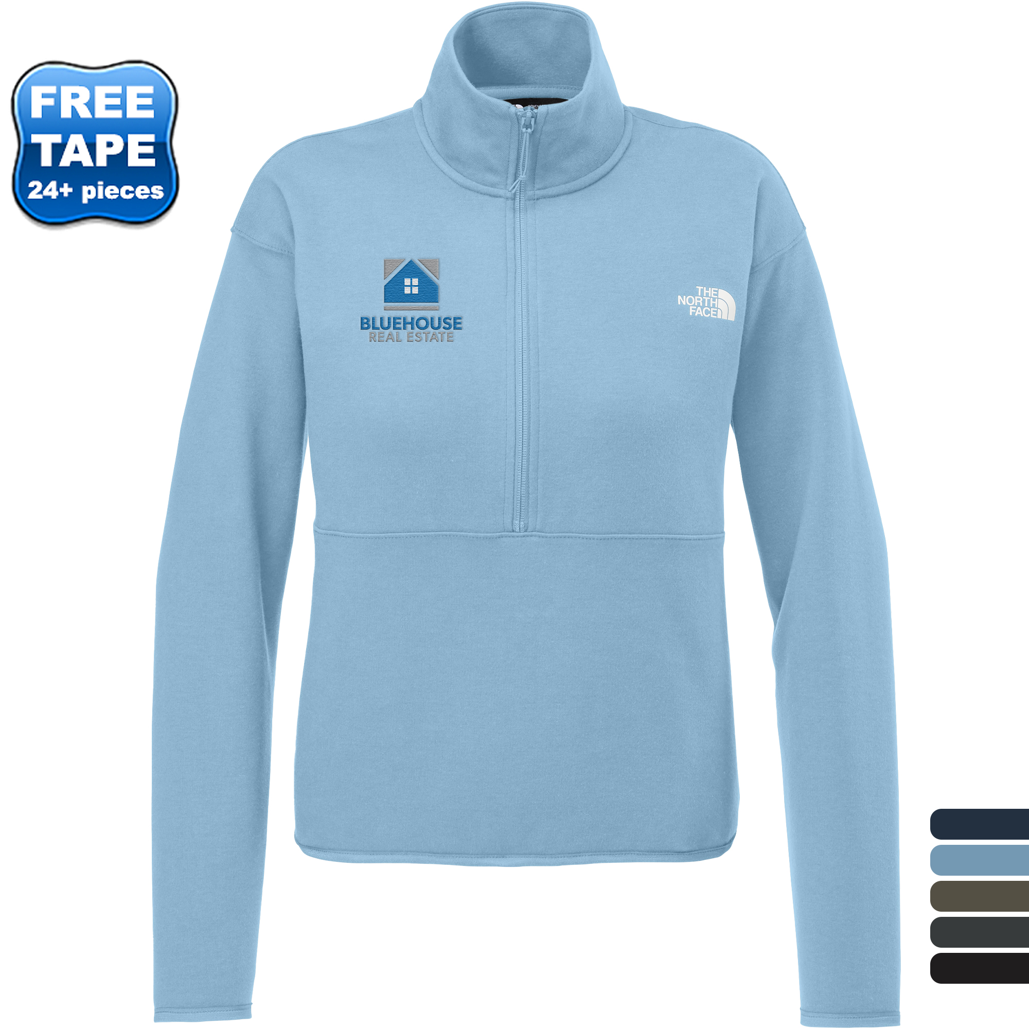 Product Photo 1 The North Face® Double Knit Cotton/Poly 1/2-Zip Ladies' Fleece