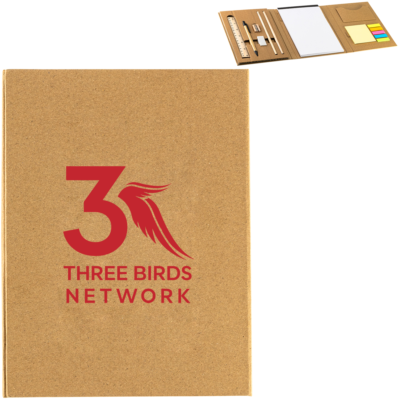 Product Photo 1 Journeyman Pad Sticky Note Portfolio w/ Ruler & Pencil