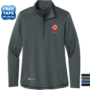 Eddie Bauer® Smooth Mid Layer Recycled Poly Fleece Ladies' 1/2 Zip - WJ7047