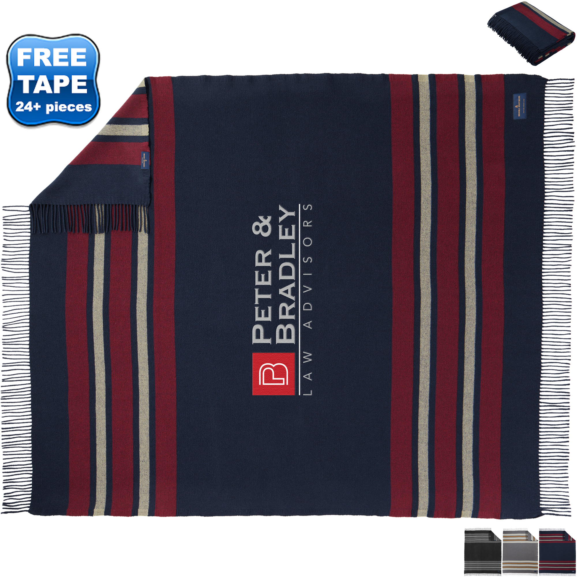 Product Photo 1 Brooks Brothers® Heritage Poly/Wool Blanket, 50" x 60"