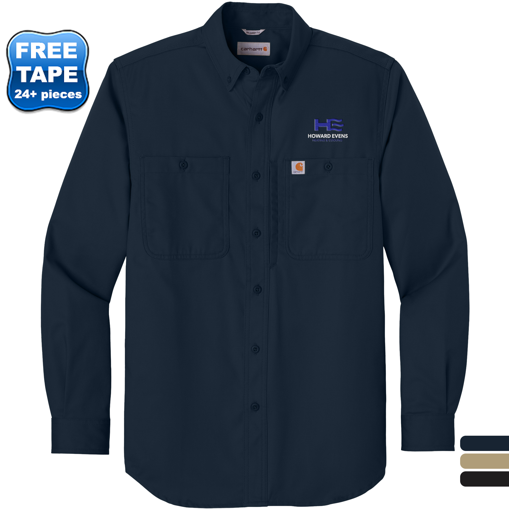 Product Photo 1 Carhartt® Rugged Professional™ Series Tri-Blend Long Sleeve Men's Shirt