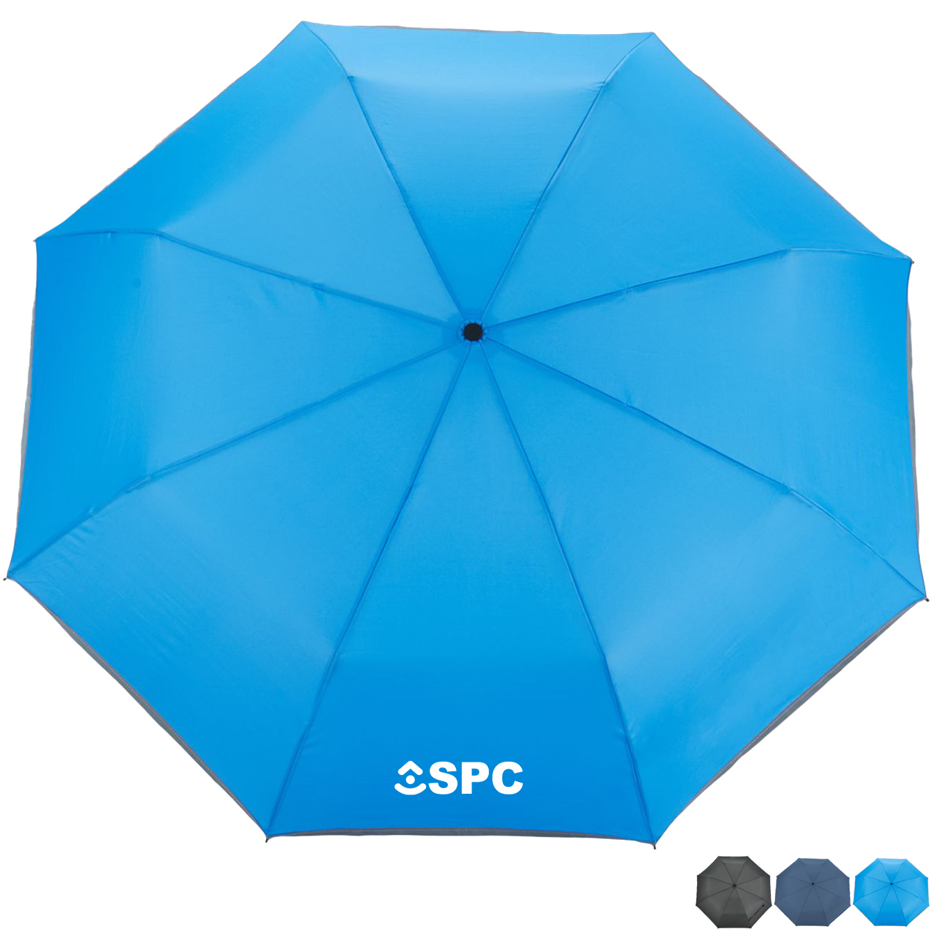 Product Photo 1 Reflective Trim rPET Umbrella, 48" Arc