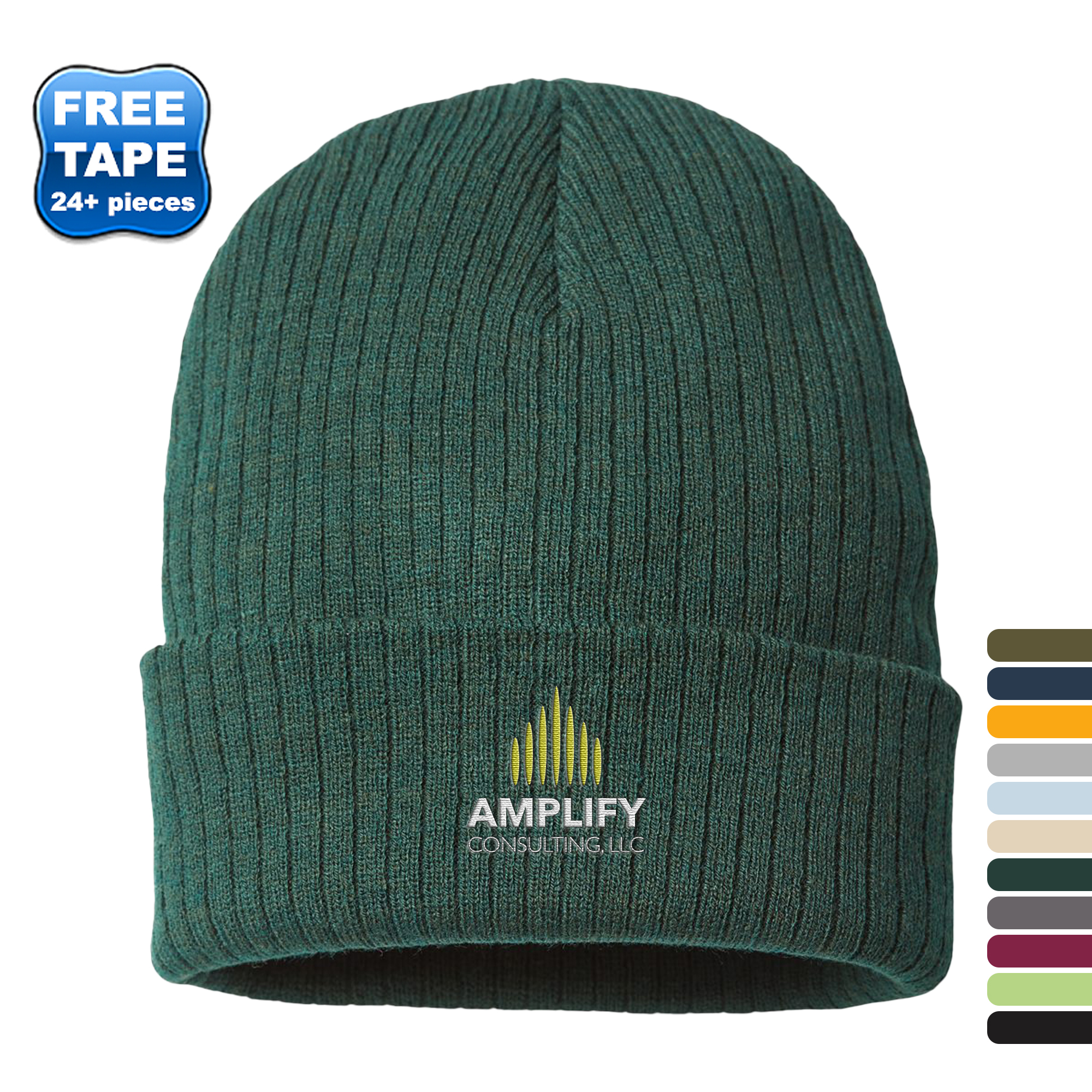Product Photo 1 Atlantis® Sustainable Recycled Poly/Acrylic Rib Cuffed Beanie