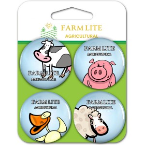 Carded Buttons 4-Pack, 3" x 4" - LL2800