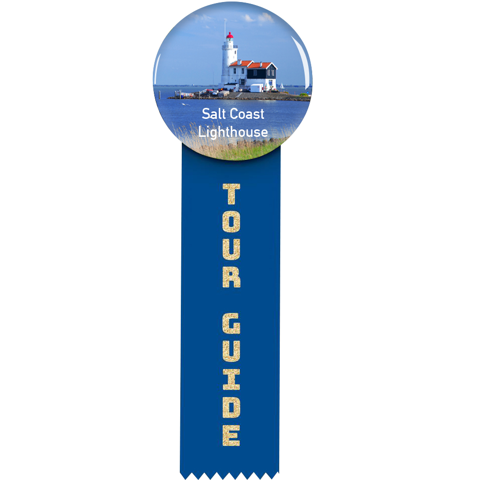 Product Photo 1 Round Button 3" with Ribbon, 2" x 8"