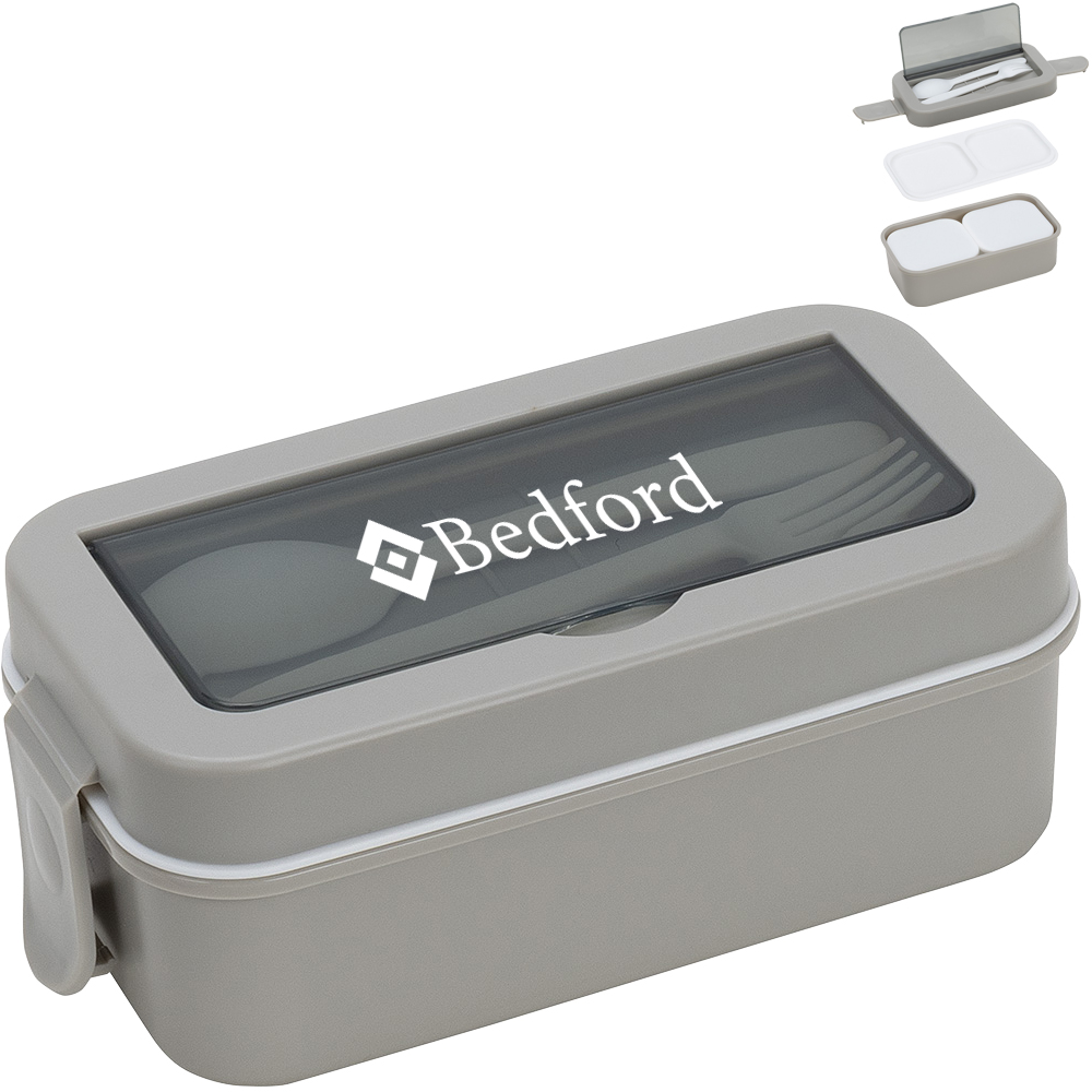 Product Photo 1 Connoisseur 3-Compartment Stackable Lunch Box w/ Utensils