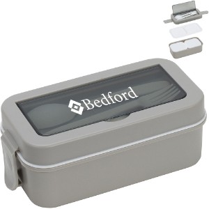 Connoisseur 3-Compartment Stackable Lunch Box w/ Utensils - AR1639