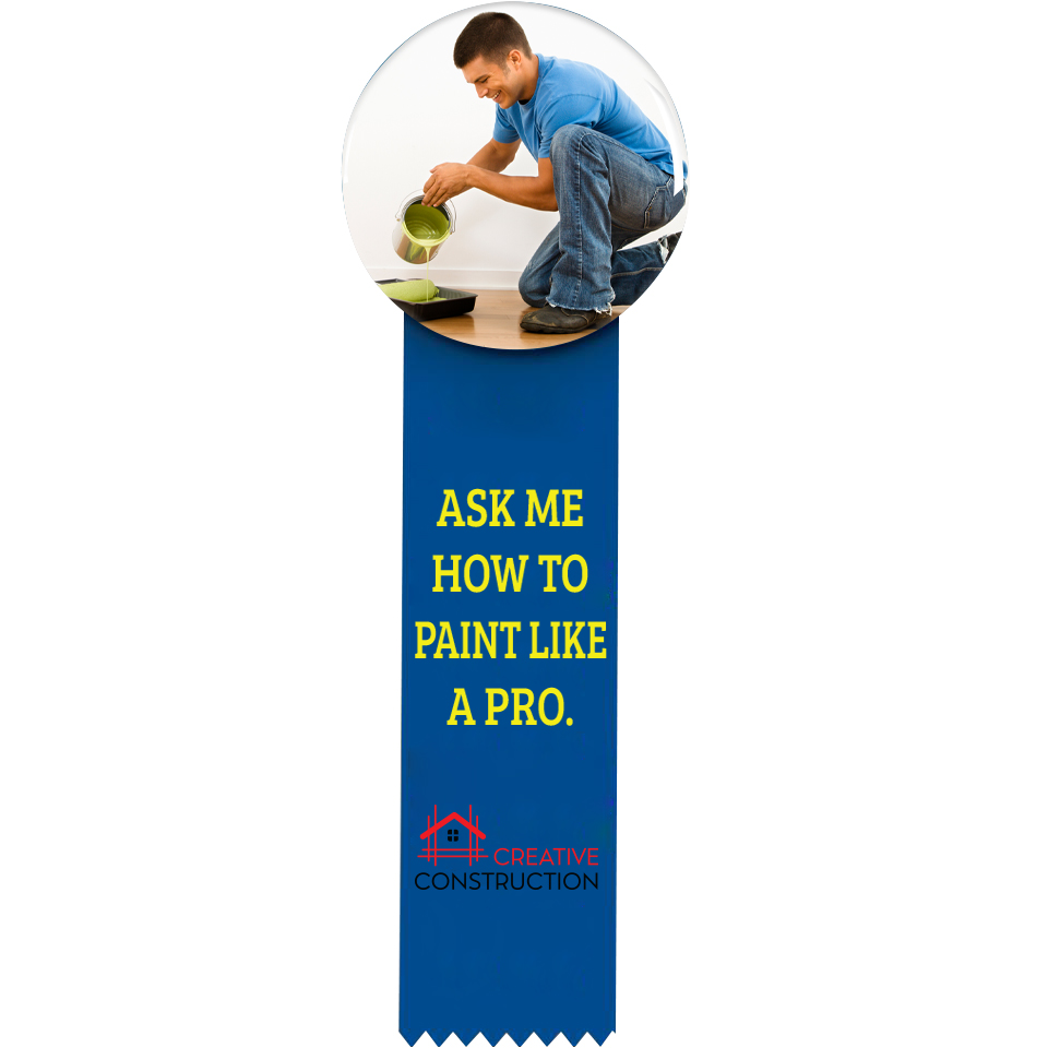 Product Photo 1 Round Button 3" with Ribbon, 2" x 8"