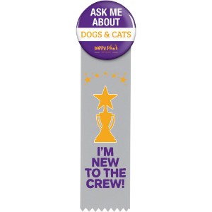 Round Button 2.25" with Ribbon, 2" x 8" - LL2810