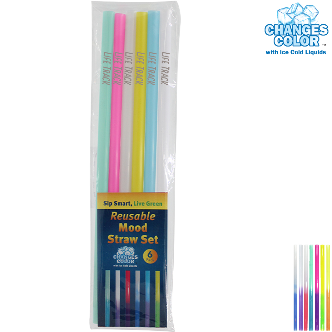 Product Photo 1 Reusable Mood Color Changing Straw Six-Pack