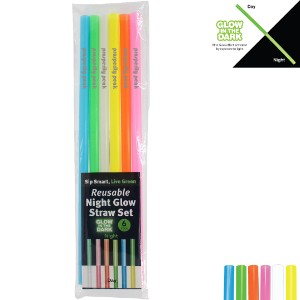 Nite Glow Reusable Straw Six-Pack - AK8481