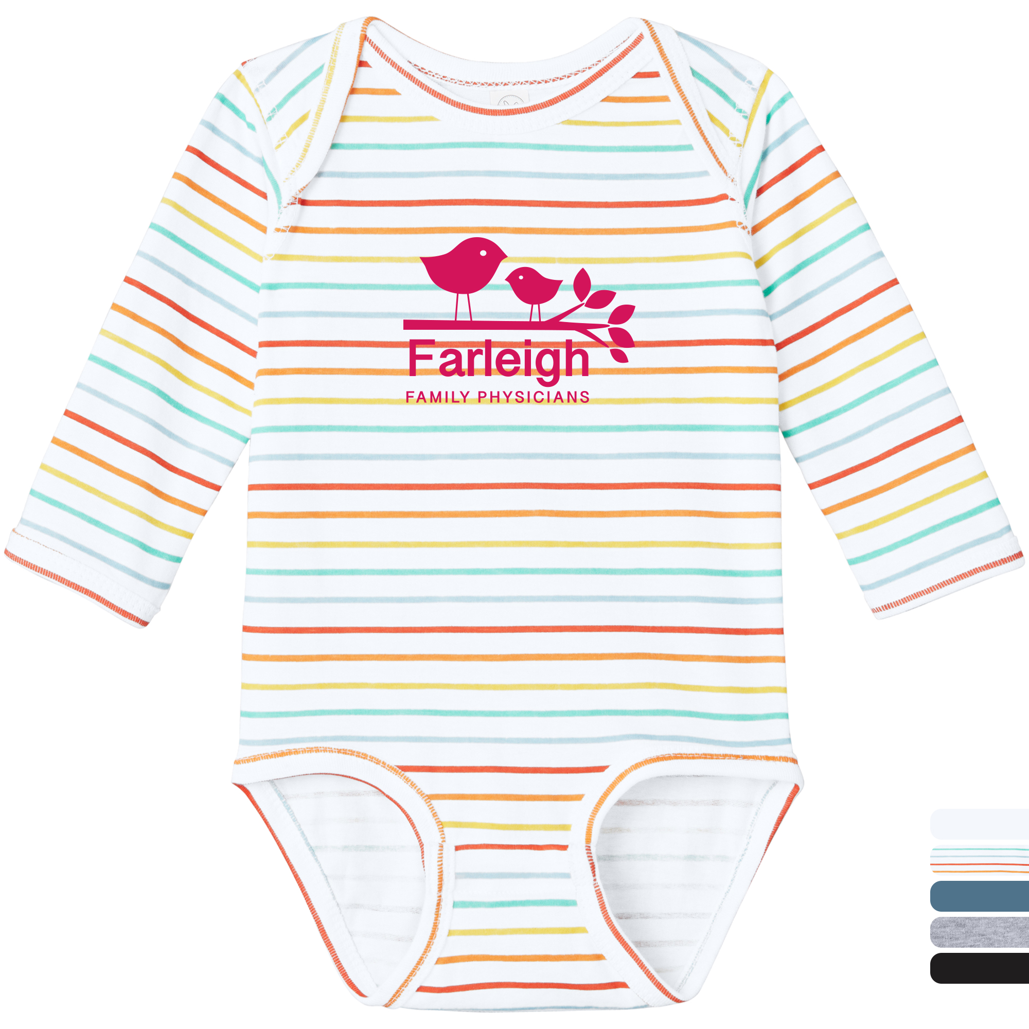 Product Photo 1 Rabbit Skins™ Infant Long Sleeve Cotton Jersey Bodysuit