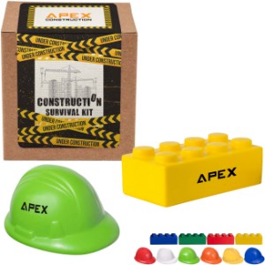 Construction Theme Stress Reliever Survival Kit - JN1146