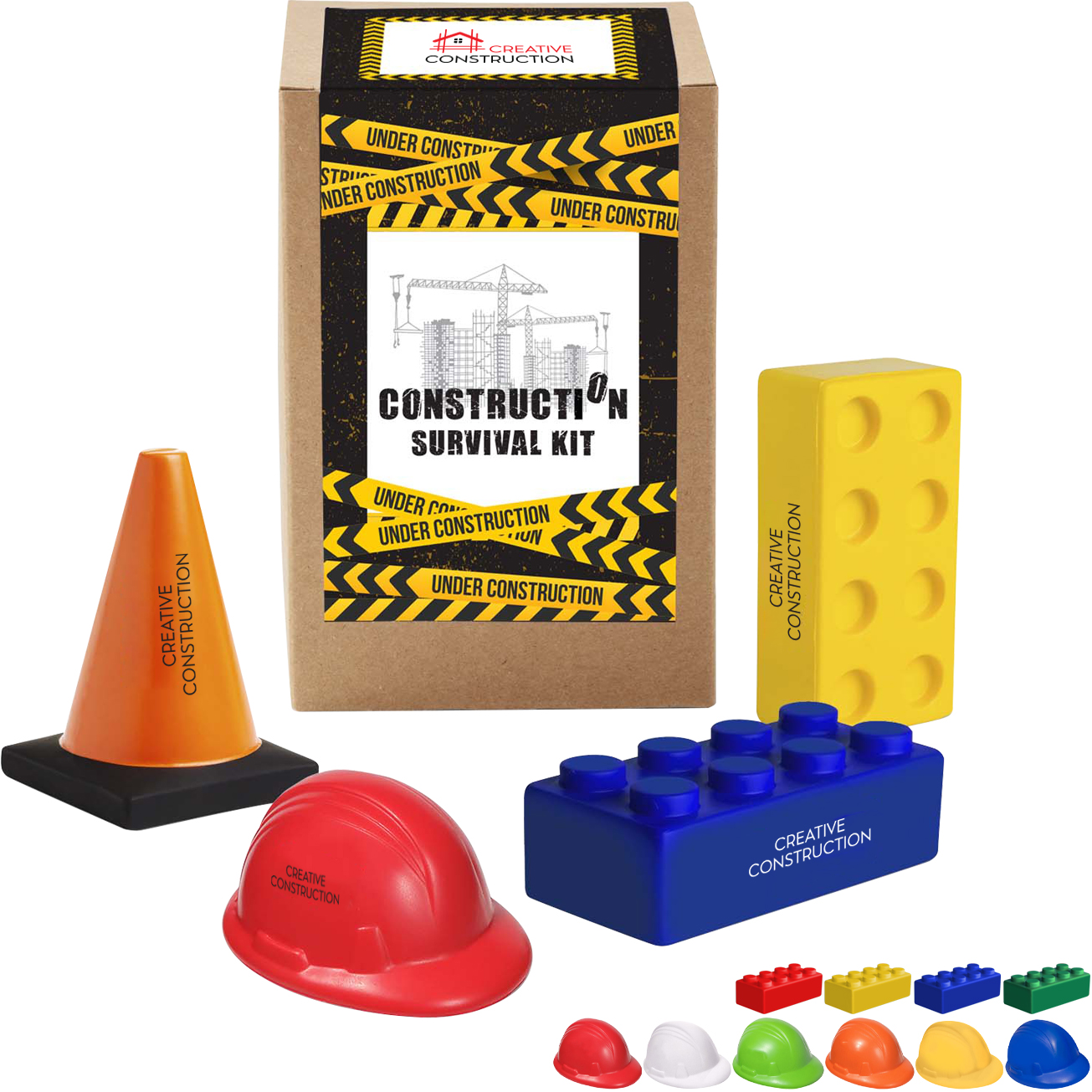 Product Photo 1 Deluxe Construction Theme Stress Reliever Survival Kit