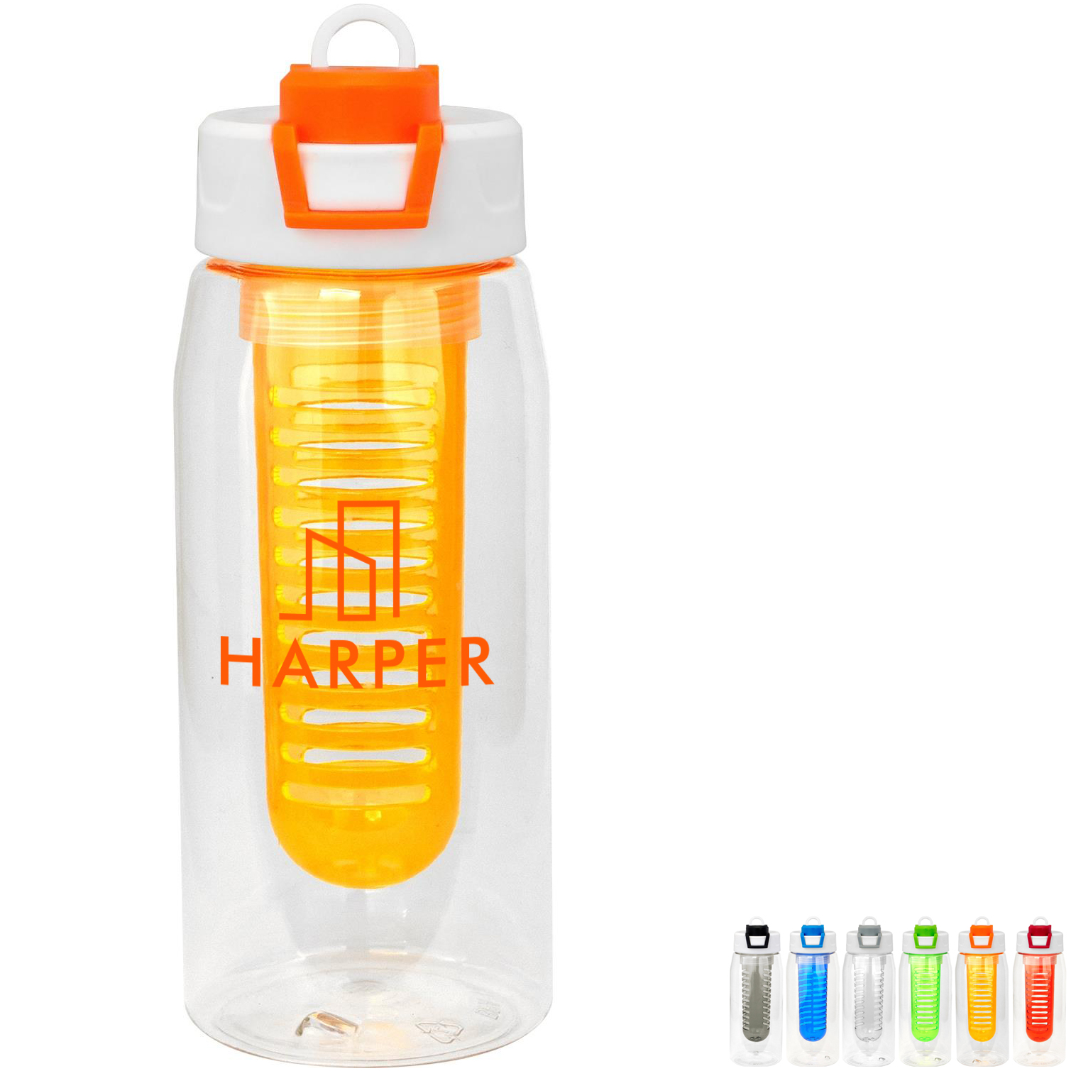 Product Photo 1 Two Tone Pop Up Recycled Bottle w/ Infuser, 25oz.