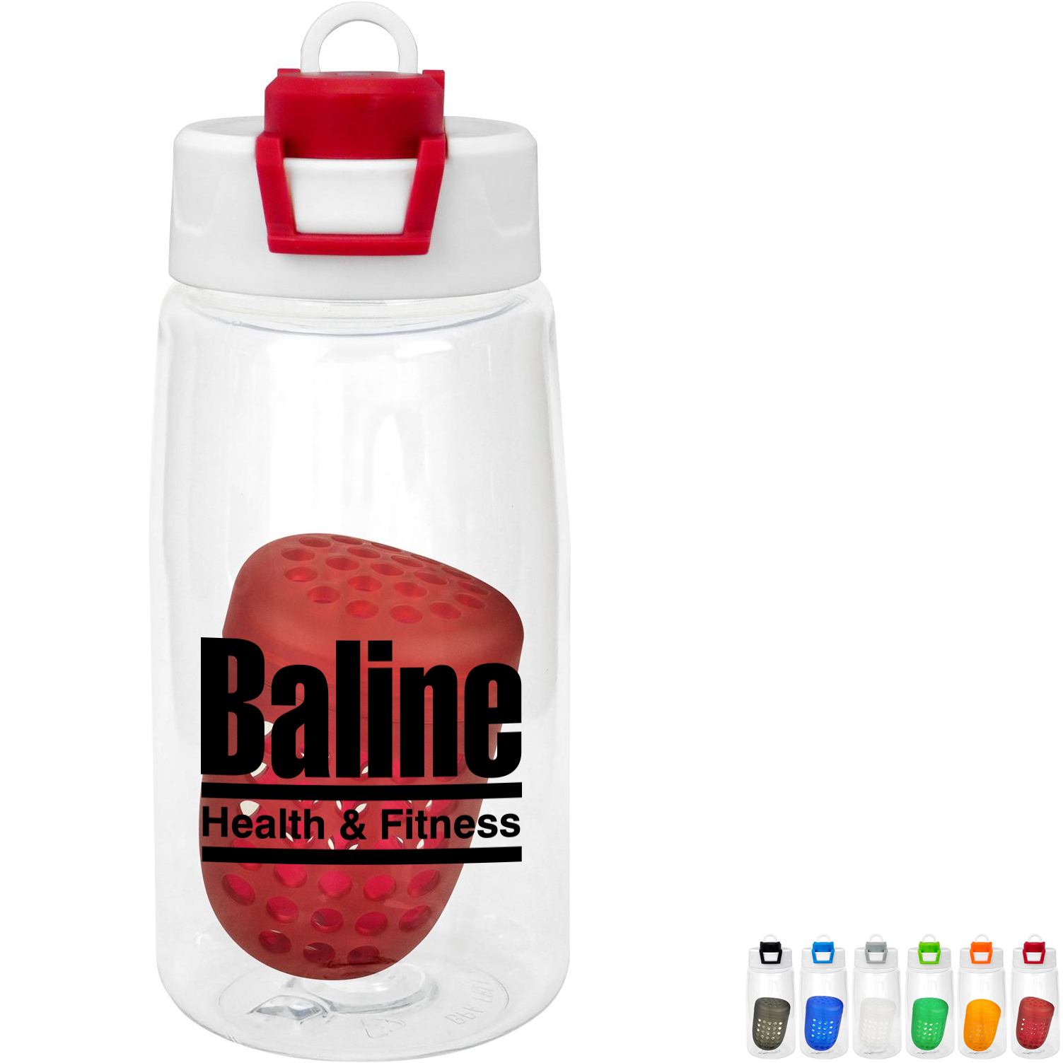 Product Photo 1 Two Tone Pop Up Recycled Bottle w/ Floating Infuser, 18oz.