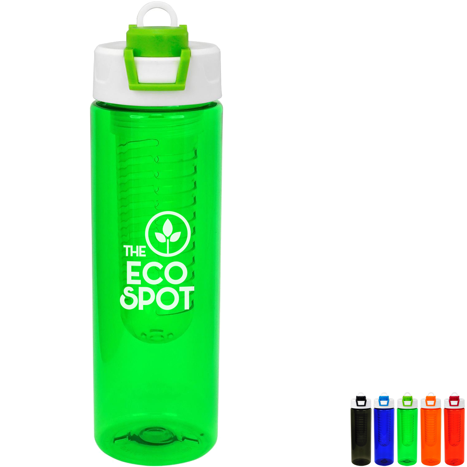Product Photo 1 Two Tone Pop Up Colorful Bottle w/ Infuser, 24oz.