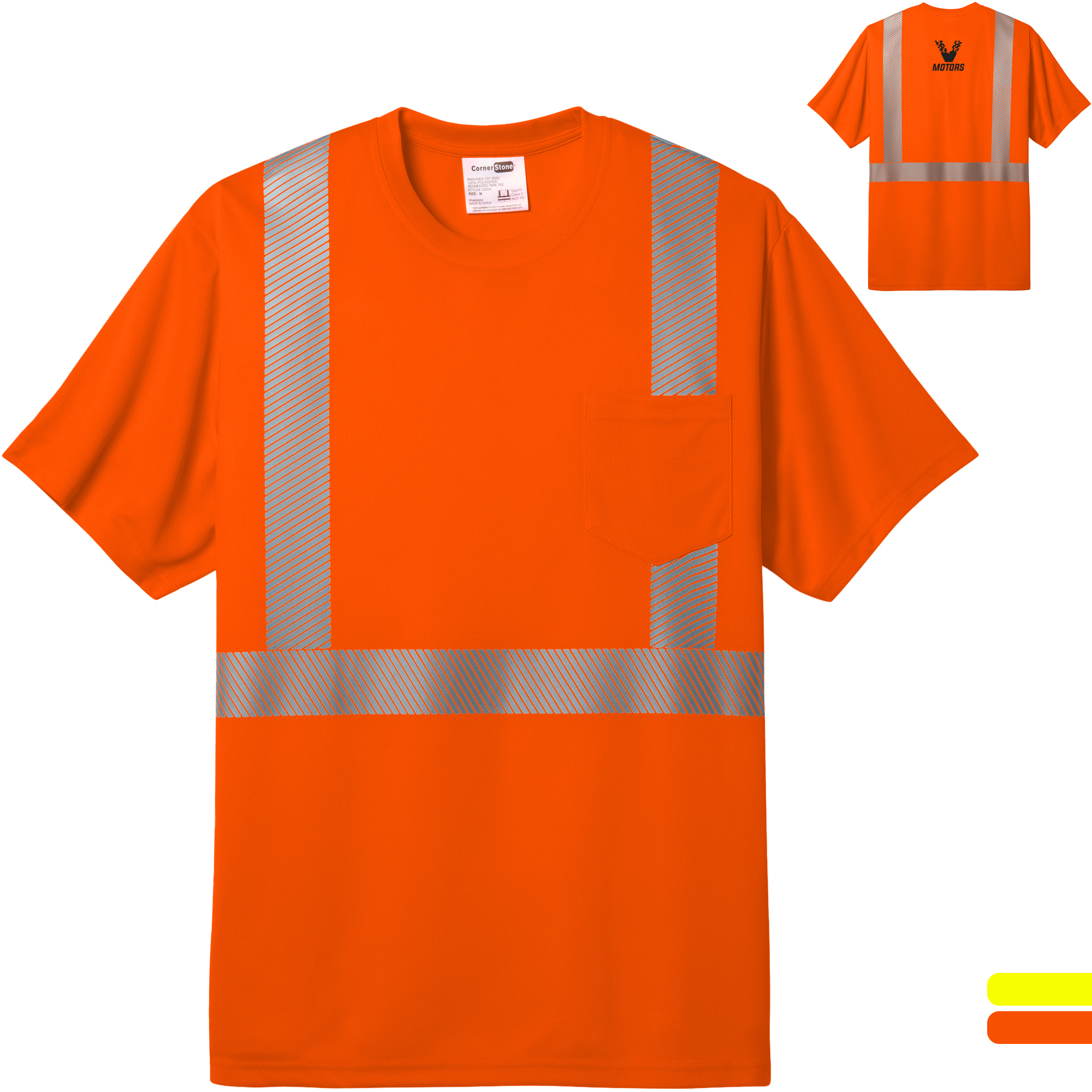 Product Photo 1 CornerStone® ANSI 107 Class 2 Segmented Tape Men's Tee