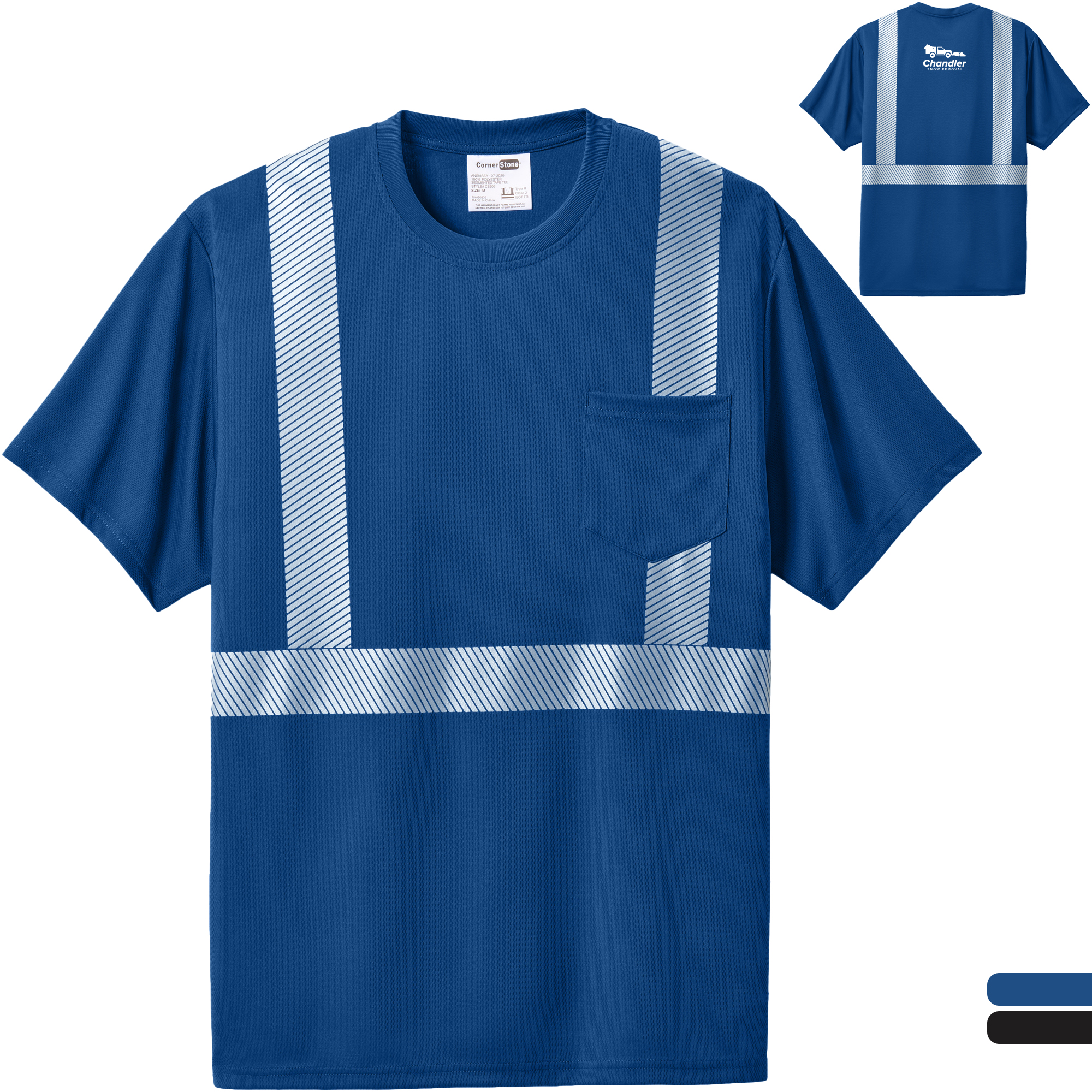 Product Photo 1 CornerStone® Enhanced Visibility Segmented Men's Tape Tee