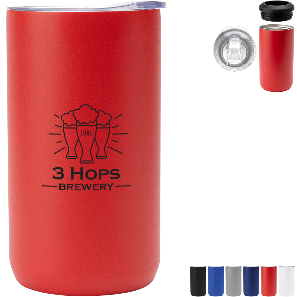 Product Photo 1 Four-In-One Double Walled Can Cooler Tumbler, 12oz.