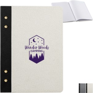 Executive FSC® Journal w/ Textured Grommet Spine, 6" x 8-1/4" - AR1668