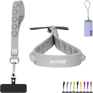 Two-in-One Push Pop Stress Reliever Phone & Keychain Wristlet - AR1664