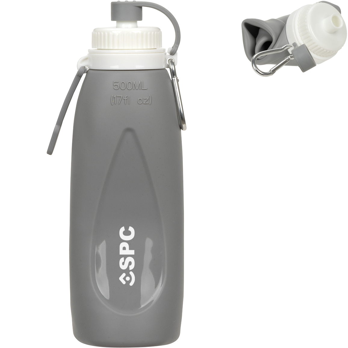 Product Photo 1 Groove Collapsible Silicone Bottle, 17oz.