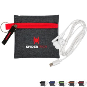 Type C Ear Buds w/ G Line Techie Pouch - AL1708