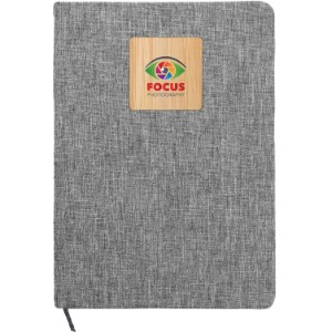 Heathered Recycled Notebook w/ Bamboo Accent, 5-1/2" x 8-1/4" - AL1697